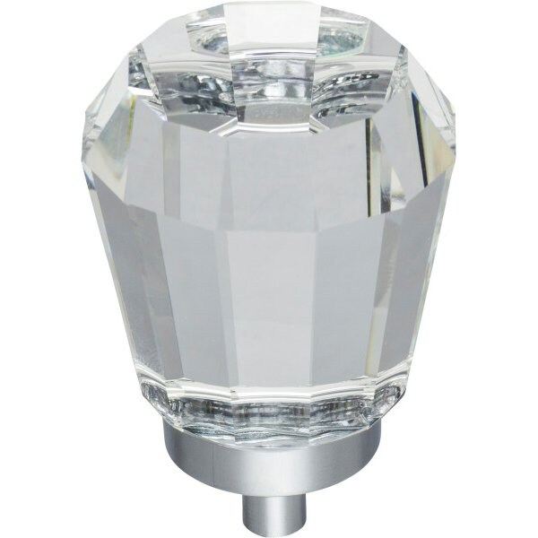 Jeffrey Alexander 1-1/4" Overall Length Polished Chrome Faceted Glass Harlow Cabinet Knob G150L-PC - main